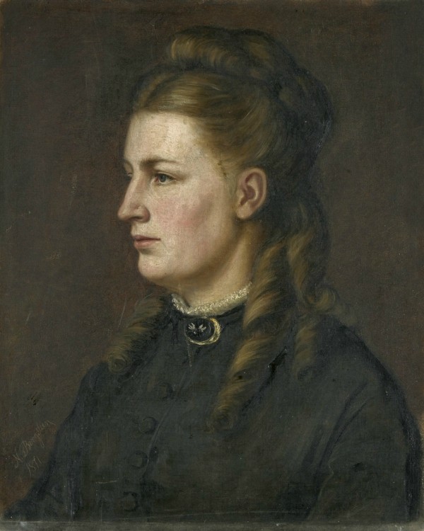 Portrait of a young lady Print